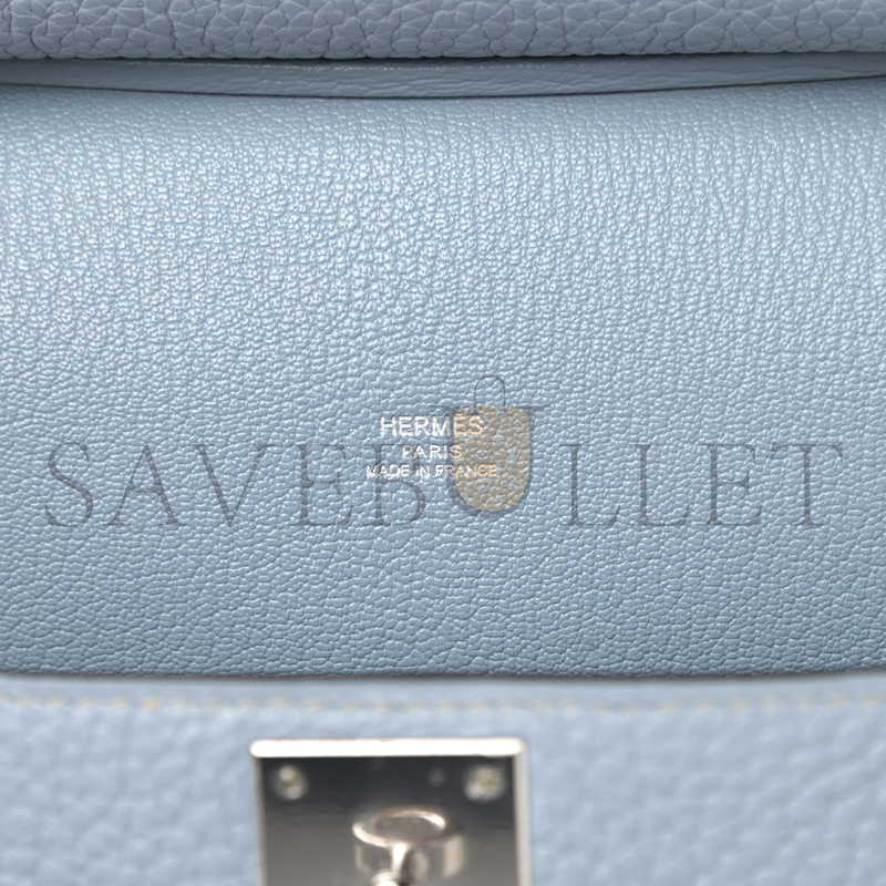 HERMÈS  TAURILLON CLEMENCE JYPSIERE 28 BLEU LIN (28*22*12cm) 